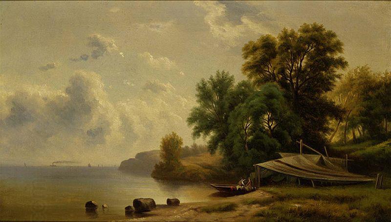 Robert Scott Duncanson Landscape with Campsite oil painting picture